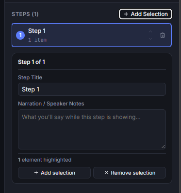 edit step